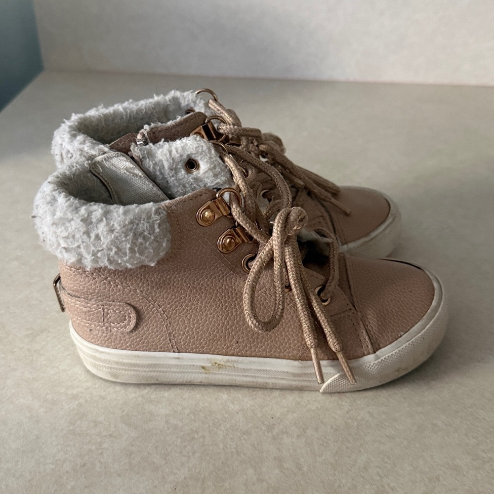 Tommy Bahama & Sperry Kids Pink Sequin Sneakers & Pink Fur High Tops Shoes 10T - Picture 5 of 11